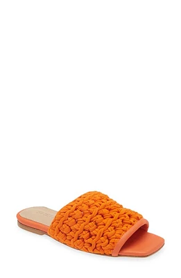 SHEKUDO Amaro Knit Strap Slide Sandal Tangerine at Nordstrom,