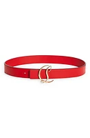 Christian Louboutin Logo Buckle Leather Belt at Nordstrom,