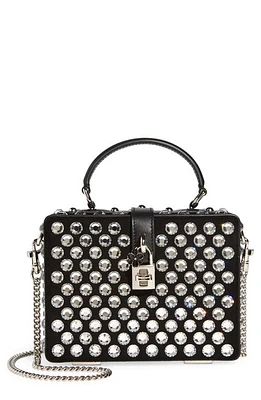 Dolce & Gabbana Crystal Embellished Box Bag in Black at Nordstrom