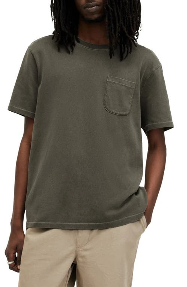 AllSaints Cole Pocket T-Shirt Ash Khaki Green at Nordstrom,