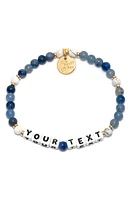 Little Words Project Bluestone Custom Beaded Stretch Bracelet in Blue White at Nordstrom