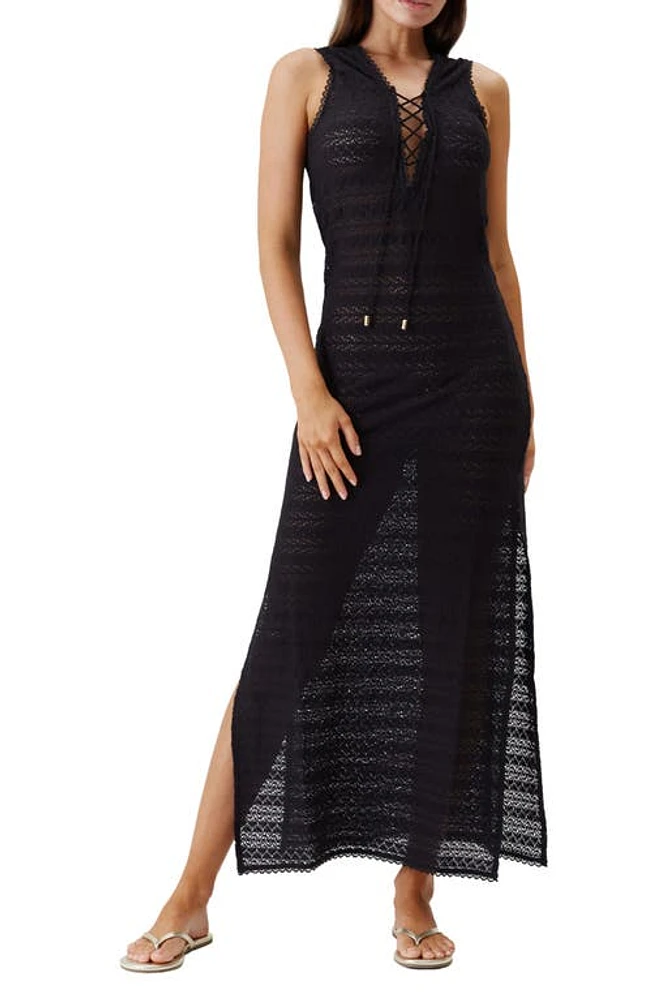 Melissa Odabash Maddie Cover-Up Maxi Dress Black at Nordstrom,