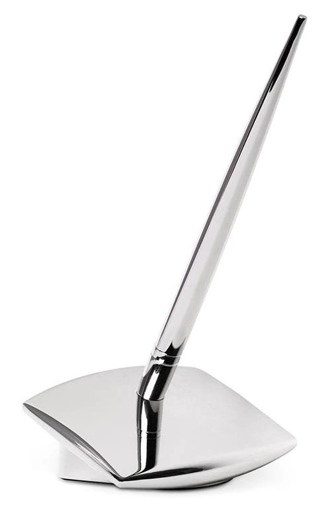 Bey-Berk Pen Stand in Silver at Nordstrom