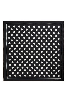 Dolce & Gabbana Polka Dot Square Cotton Scarf in Nero at Nordstrom