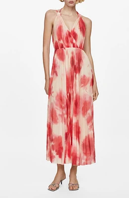 MANGO Olimpia Maxi Halter Dress Bright Red at Nordstrom,