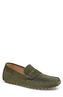 Johnston & Murphy Athens Penny Driving Loafer Olive Suede at Nordstrom,