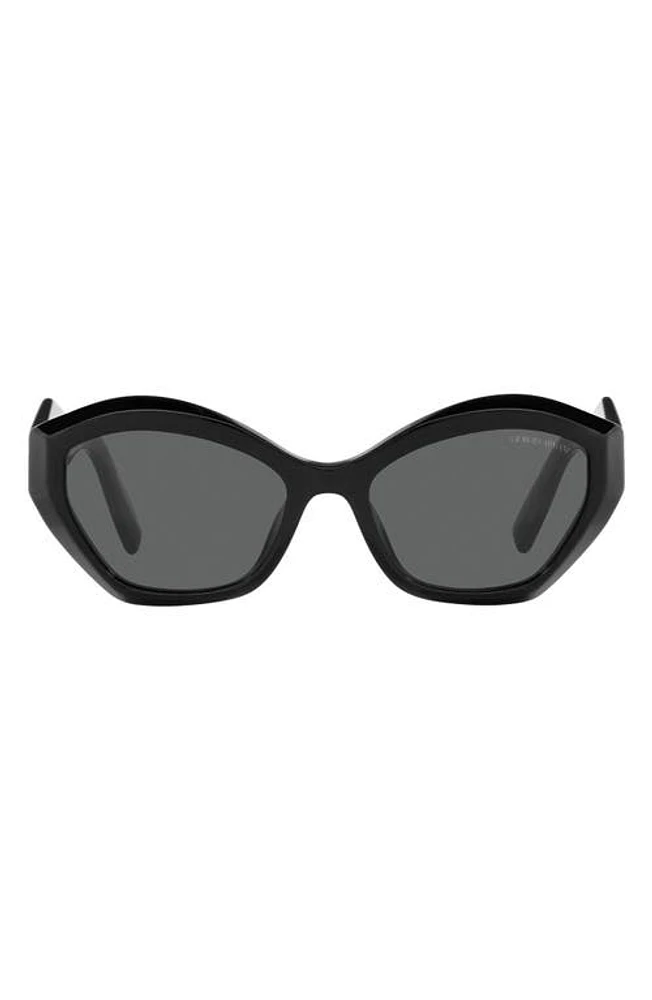 Armani Exchange 54mm Butterfly Sunglasses in Black at Nordstrom