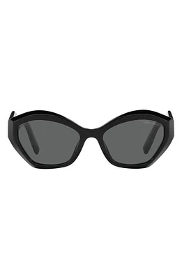 Armani Exchange 54mm Butterfly Sunglasses in Black at Nordstrom