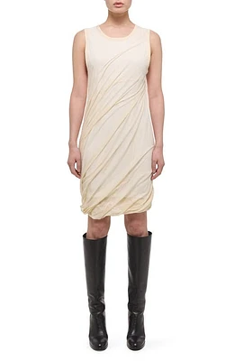 Helmut Lang Bubble Hem Cotton Dress in Vanilla at Nordstrom, Size Small