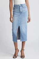 Good American Slit Front Denim Midi Skirt in Blue598 at Nordstrom, Size 22