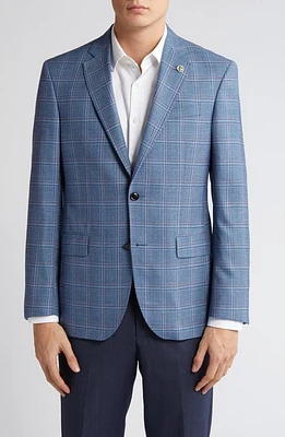 Ted Baker London Jay Deco Plaid Slim Fit Wool Sport Coat Light Blue at Nordstrom,