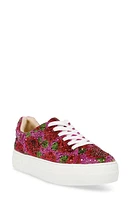 Betsey Johnson Sidny Crystal Pavé Platform Sneaker at Nordstrom,