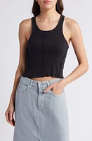 SLVRLAKE Re-Work Raw Hem Tank Raven at Nordstrom,