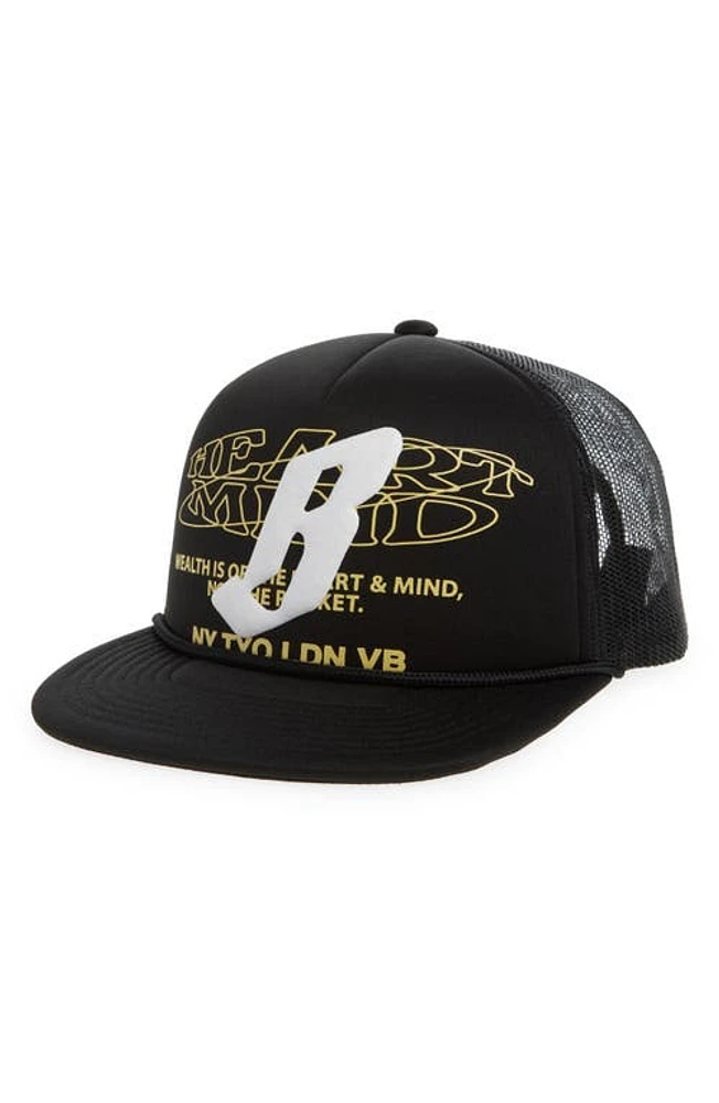 Billionaire Boys Club Flying B Trucker Hat in Black at Nordstrom, Size One Size Oz