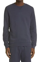 Sunspel French Terry Crewneck Sweatshirt in Navy at Nordstrom, Size Small