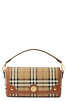 burberry Small Note Check & Leather Crossbody Bag in Briar Brown at Nordstrom