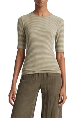 Vince Stripe Top in Artichoke/Off White at Nordstrom, Size Xx-Small