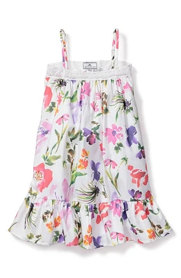 Petite Plume Kids' Gardens of Giverny Lily Floral Nightgown White at Nordstrom,