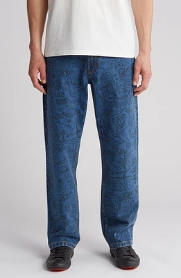 Vans Check-5 Doodle Print Loose Fit Jeans Vintage Indigo at Nordstrom,