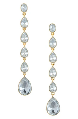 Ettika Teardrop Crystal Linear Earrings in Gold at Nordstrom