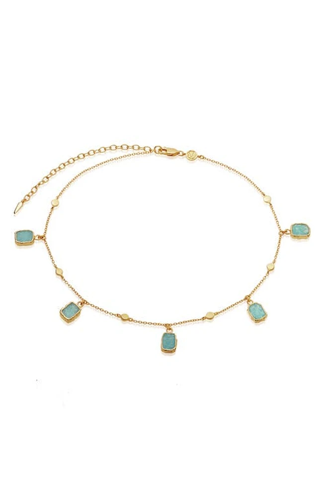 Missoma Lena Amazonite Choker Necklace in Gold at Nordstrom