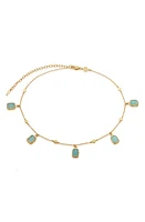 Missoma Lena Amazonite Choker Necklace in Gold at Nordstrom