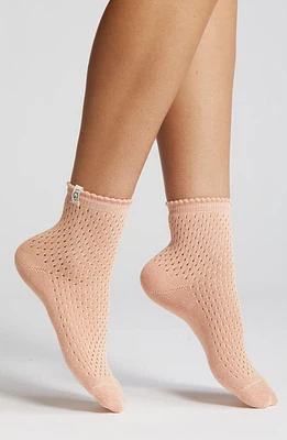 UGG(r) Adabella Pointelle Quarter Socks in Sunstone at Nordstrom