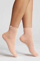 UGG(r) Adabella Pointelle Quarter Socks in Sunstone at Nordstrom