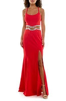 Speechless Rhinestone Trim Cutout Mermaid Gown at Nordstrom,