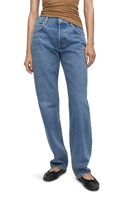 MANGO Straight Leg Jeans Medium Blue at Nordstrom,