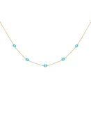 L'Atelier Nawbar The 5 Atoms Station Necklace in Cobalt at Nordstrom, Size 16.5