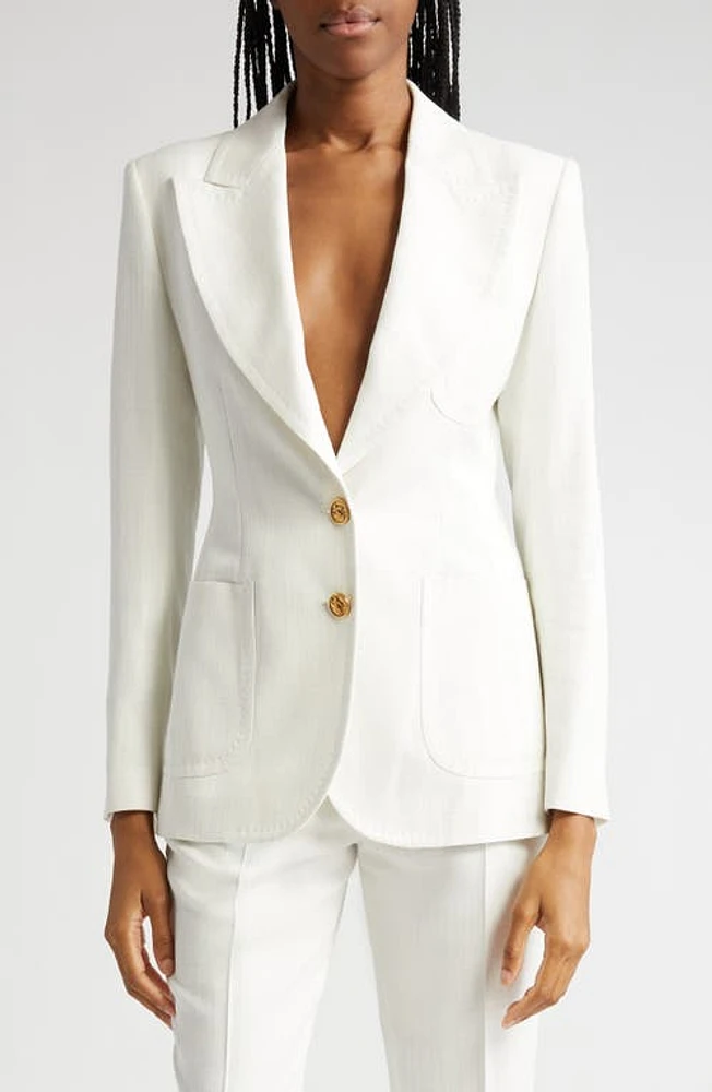 Etro Single Breasted Blazer in Cotton at Nordstrom, Size 6 Us