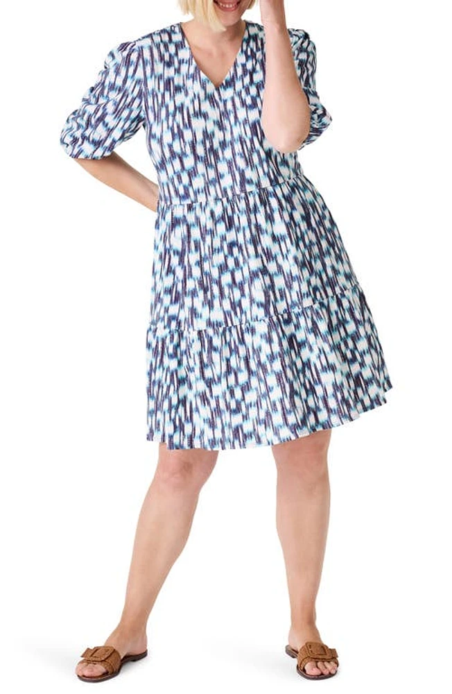 NZT by NIC+ZOE Hazy Blues Print Dress Blue Multi at Nordstrom,