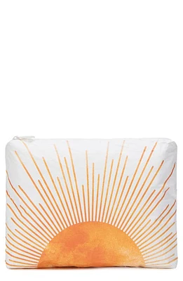 Aloha Collection Medium Water Resistant Tyvek Zip Pouch in Sunrise Splash at Nordstrom