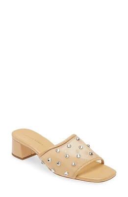 Loeffler Randall Brooke Slide Sandal Caramel/Clear at Nordstrom,