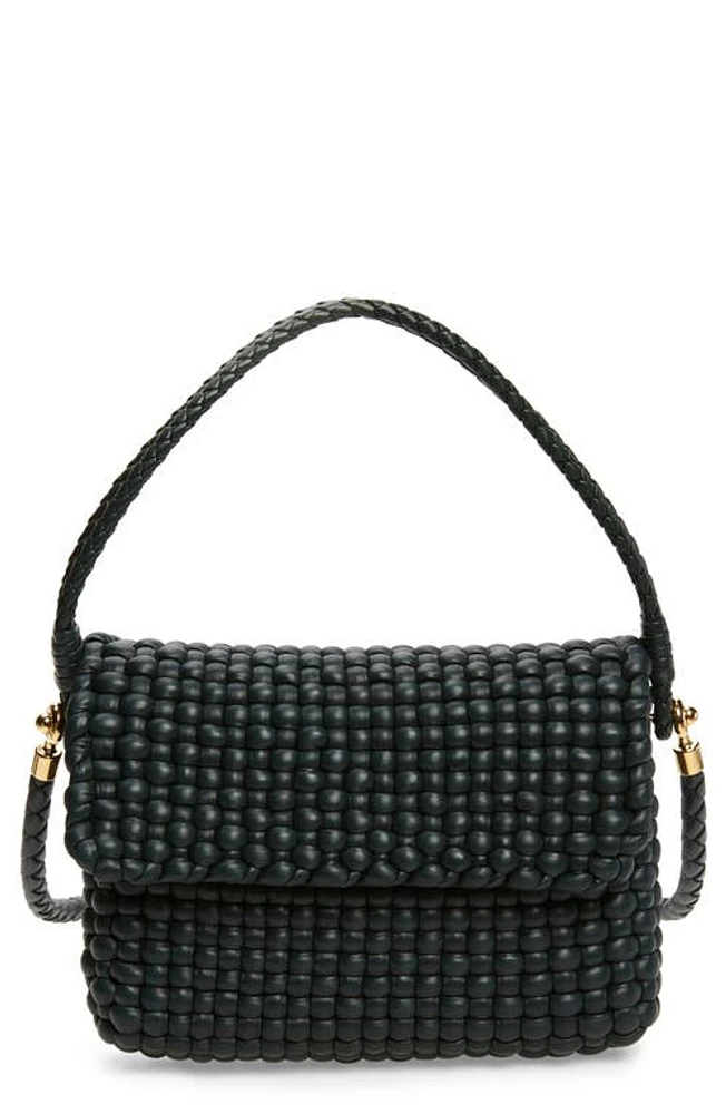 Bottega Veneta Swing Intrecciato Leather Shoulder Bag in 3415 Inkwell-M Brass at Nordstrom