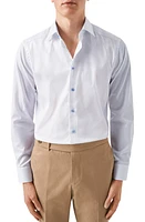 Eton Slim Fit Solid Organic Cotton Dress Shirt Natural at Nordstrom,