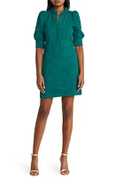 Lilly Pulitzer Elsey Floral Jacquard Puff Sleeve Dress Evergreen Knit Pucker at Nordstrom,