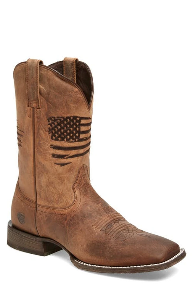 Ariat Circuit Patriot Cowboy Boot in Weathered Tan at Nordstrom, Size 8.5