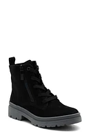 ara Waterproof Lace-Up Boot Black Suede at Nordstrom,