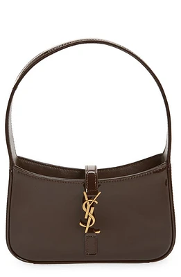 Saint Laurent Mini Le 5 À 7 Patent Leather Hobo Bag in Spicy Chocolate at Nordstrom