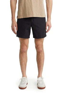 Treasure & Bond Flat Front Twill Shorts Black Caviar at Nordstrom,