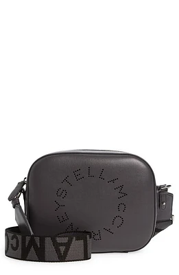 Stella McCartney Small Perforated Logo Faux Leather Camera Bag in Slate at Nordstrom