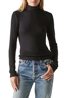 Michael Stars Beck Cotton Blend Turtleneck Top Black at Nordstrom,