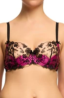 Dita Von Teese Victresse Underwire Balconette Bra Black/Fuschia at Nordstrom,