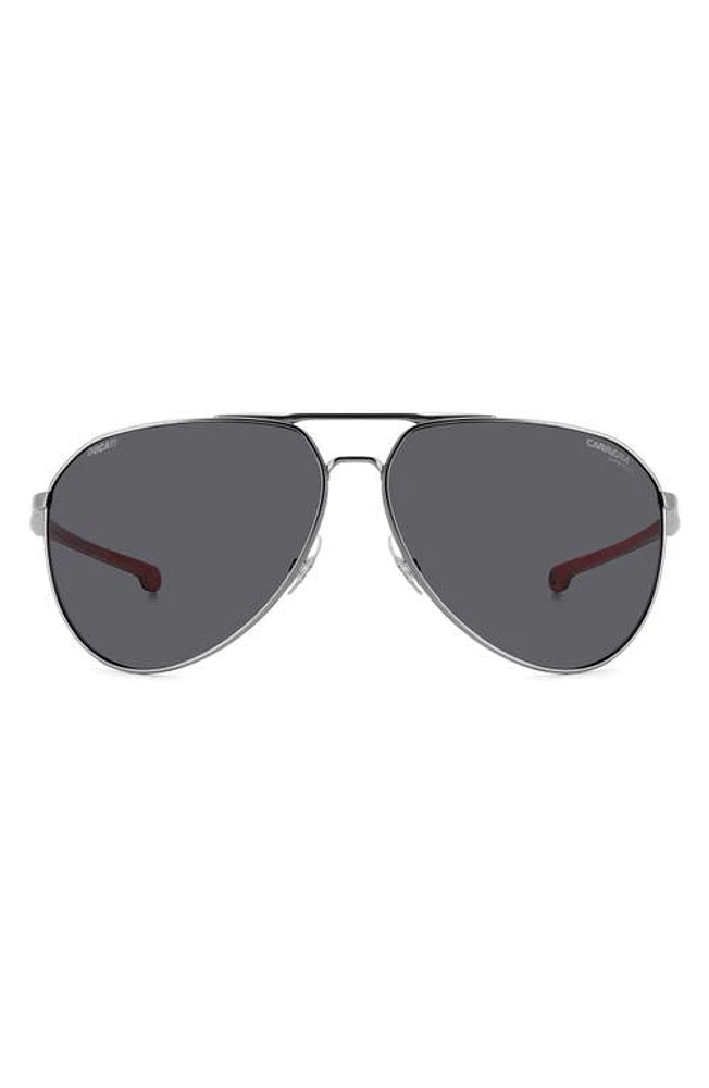 Carrera Eyewear x Ducati Carduc 67mm Oversize Aviator Sunglasses in Matte Dark Ruth/Grey at Nordstrom