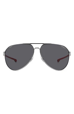 Carrera Eyewear x Ducati Carduc 67mm Oversize Aviator Sunglasses in Matte Dark Ruth/Grey at Nordstrom