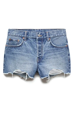 MANGO Cutoff Denim Shorts at Nordstrom