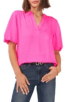 Vince Camuto Hammered Satin Puff Sleeve Top at Nordstrom,