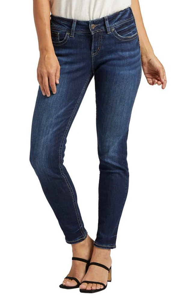 Silver Jeans Co. Suki Distressed Skinny Fit Indigo at Nordstrom, X